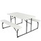 Folding Picnic Table And Bench Set For Camping Bbq W/ Steel Frame